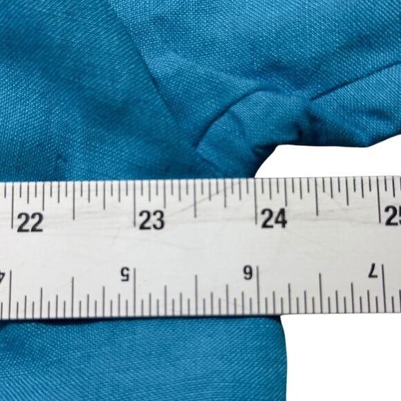 Lane Bryant Shirt Women's 18/20 Turquoise Long Sleeve Point Collar Button-Up Top - Picture 8 of 8